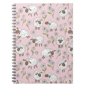 Carnet Compter les moutons sur un bonbon rose