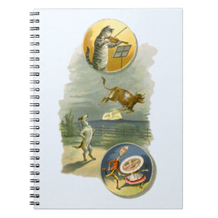 Carnet Comptine vintage de Mère l'Oie Hey Diddle