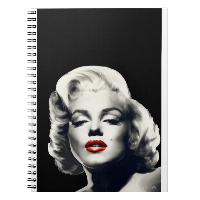 Carnet CON24BW-V4 lèvres rouges Marilyn DANS BLACK.tif (Devant)