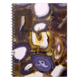 Carnet Conception d'Agate blanc Brown violet
