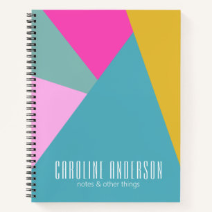 Carnet Conception de bloc de couleur géométrique Pastel P