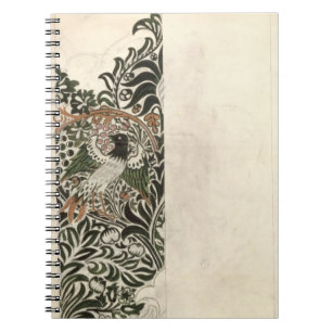 Carnet Conception de bloc du bois non fini de "oiseau et