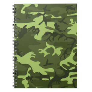 Carnet Conception de camouflage de l'armée verte