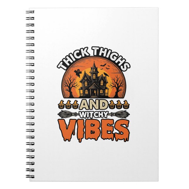 Carnet Conception de chemise Halloween Thick Thighs Witch (Devant)