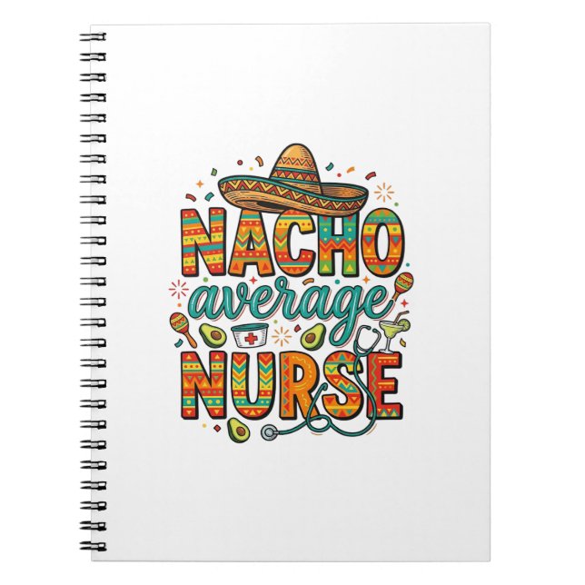 Carnet Conception de chemise vectorielle Nacho Average Nu (Devant)