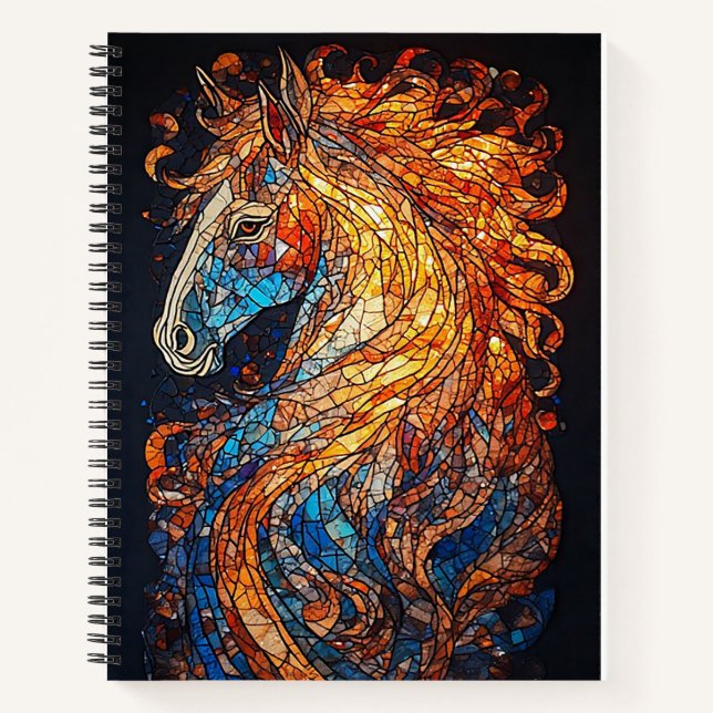 Carnet Conception de cheval en vitrail (Devant)