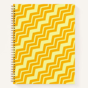 Carnet Conception de chevron en zigzag jaune sur jaune 