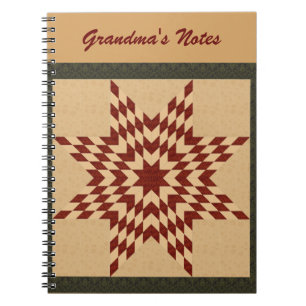 Carnet Conception de courtepointe étoile solitaire bordea