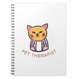 Carnet Conception de dessin animé de thérapeute animalier