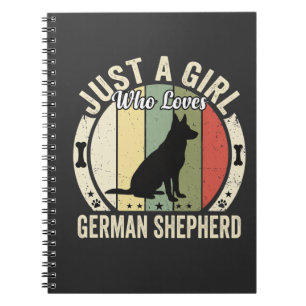 Carnet Conception de fille de berger allemand amoureuse d