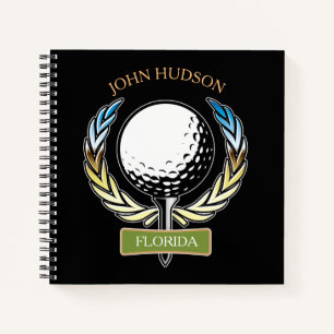 Carnet Conception de golf avec Modèle Monogramme de couro