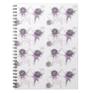 Carnet Conception de la nature de chardon pourpre