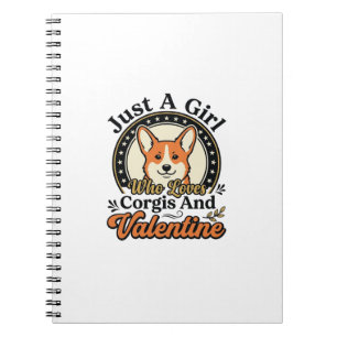 Carnet Conception de la Saint-Valentin Corgi pour les ama