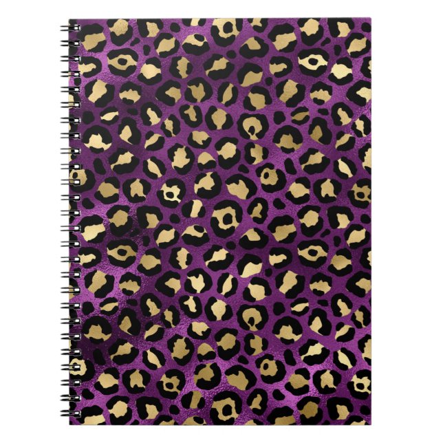 Carnet Conception de la série Leopard violet et or 1 (Devant)