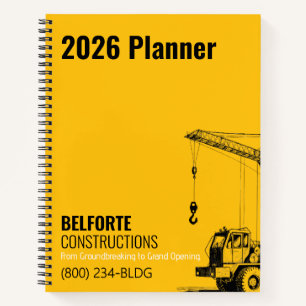 Carnet Conception de la société de construction, de la gr
