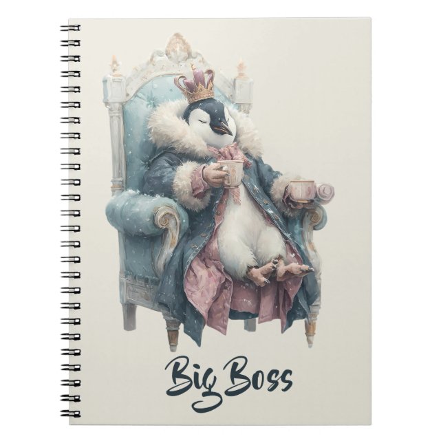 Carnet Conception de manchot Big Boss Winter (Devant)