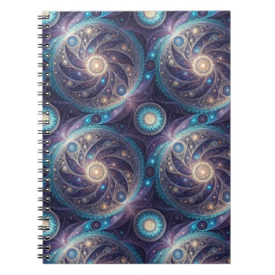 Carnet Conception de mandala en spirale de galaxie cosmiq