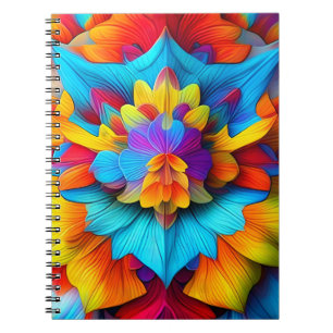 Carnet Conception de Mandala Florale colorée