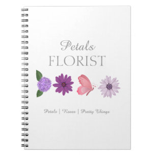 Carnet Conception de marque de fleuriste de boutique mode