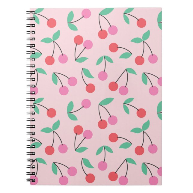 Carnet Conception de motif transparent de cerise mignonne (Devant)