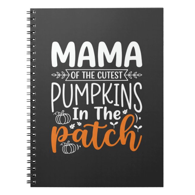 Carnet Conception de patch de citrouilles maman Halloween (Devant)