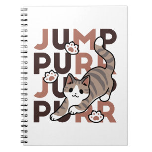 Carnet Conception de saut de chat - Artwork de purr de sa