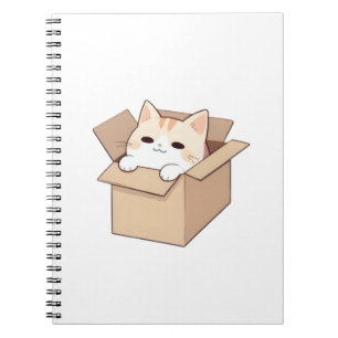 Carnet Conception de sticker Kawaii Chat Mignon dans une