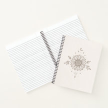 Conception de tournesol et de lune minimaliste