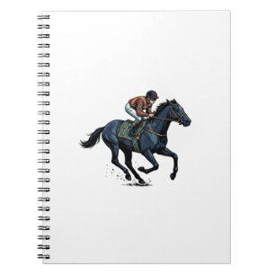 Carnet Conception de vecteur de jockey de course de cheva