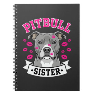 Carnet Conception de vecteur de sœur de Pitbull amoureuse