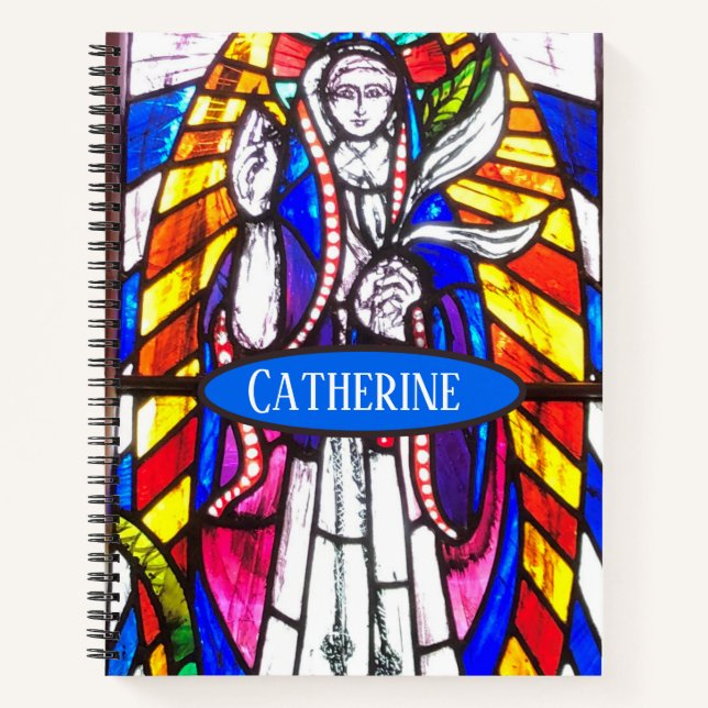 Carnet Conception de vitrail avec figure religieuse. (Devant)