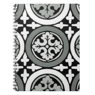Carnet Conception décorative de tuile de rosette de la