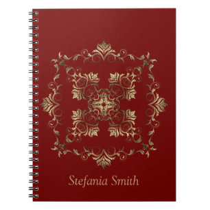 Carnet Conception d'or de gradient baroque de style
