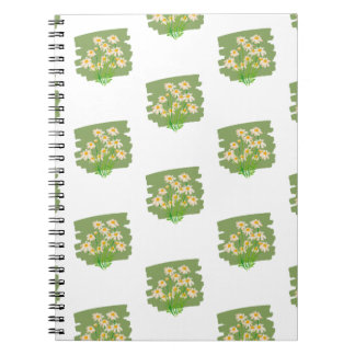 Carnet Conception Florale Rustique sur Fond Vert