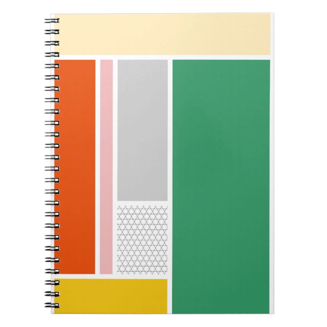 Carnet Conception moderne des blocs de couleur rétro (Devant)