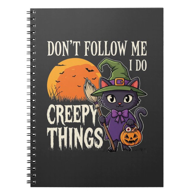 Carnet Conceptions de chat de sorcière d'Halloween de cho (Devant)