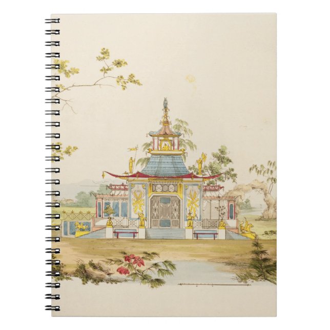 Carnet Concevez pour un temple chinois, c.1810 (stylo et (Devant)