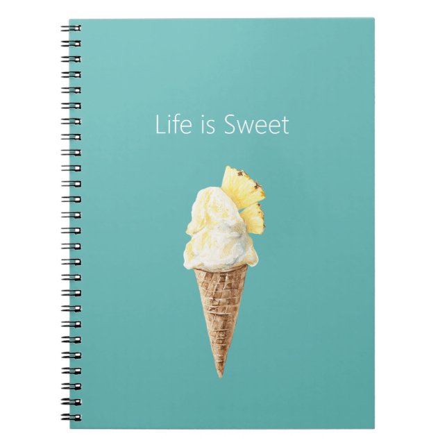 Carnet Cône de glace à l'ananas (Devant)
