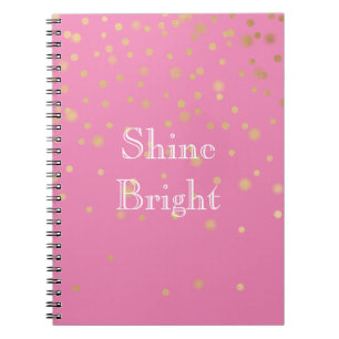 Carnet Confetti en or rose