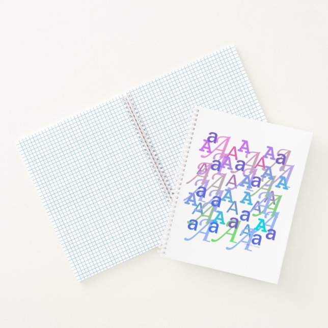 Carnet Confettis en forme de lettre "A" (Intérieur)