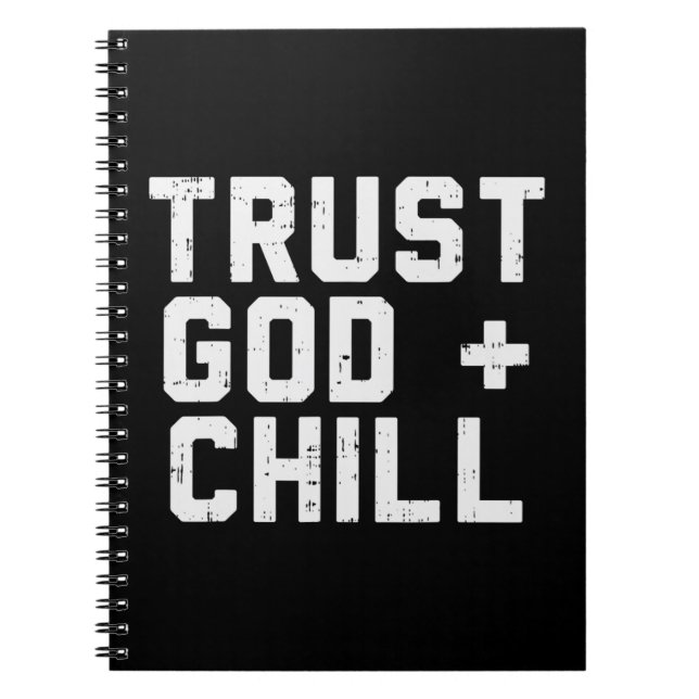 Carnet Confiance Dieu Chill Funny Jésus Foi Religieux Chr (Devant)