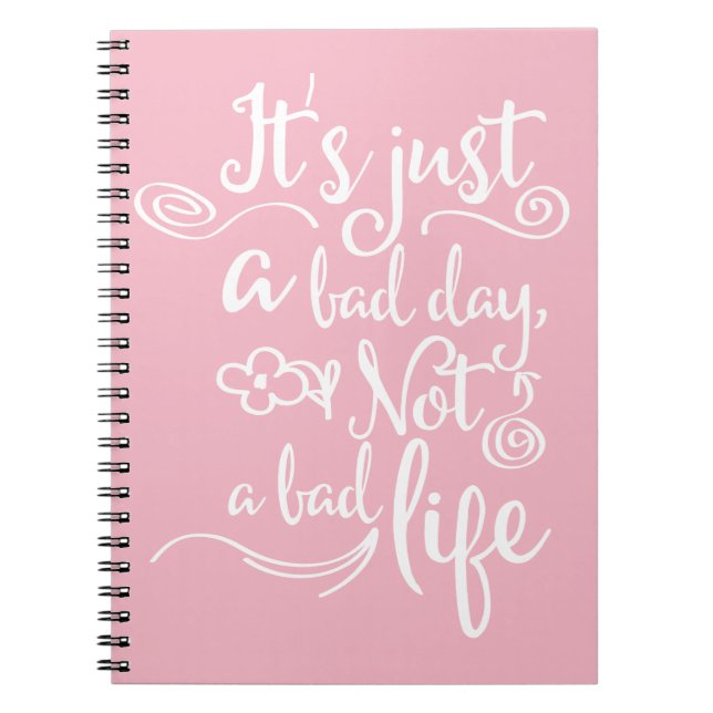 Carnet Confiance rose, humour et humour Citation de vie (Devant)