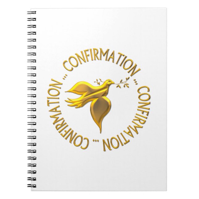 Carnet Confirmation en or et Holy Spirit (Devant)