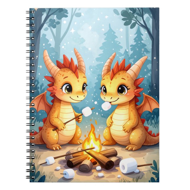 Carnet confortable de dragons de feu de camp (Devant)