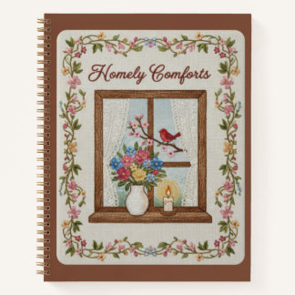 Carnet Conforts Douillets Broderie Fenêtre & Fleurs