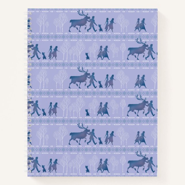 Carnet Congelé 2 : Anna, Elsa & Amis Motif d'hiver (Devant)