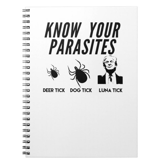 Carnet Connaissez vos parasites - T-shirt anti Trump - Un (Devant)