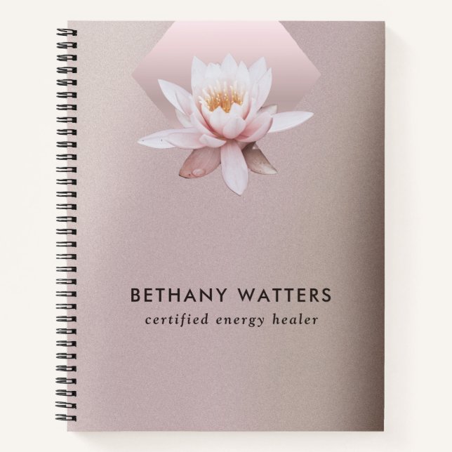 Carnet Conseiller en santé énergétique Lotus Dusty Rose G (Devant)