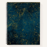 constellation de carte étoile céleste galaxie doré