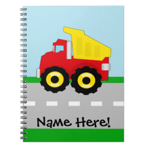 Carnet Construction Dumptruck de garçons d'enfants